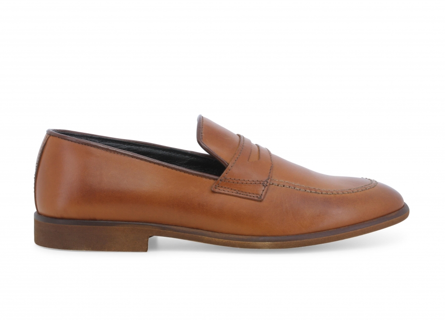 Mocassino uomo in pelle cuoio u0742z