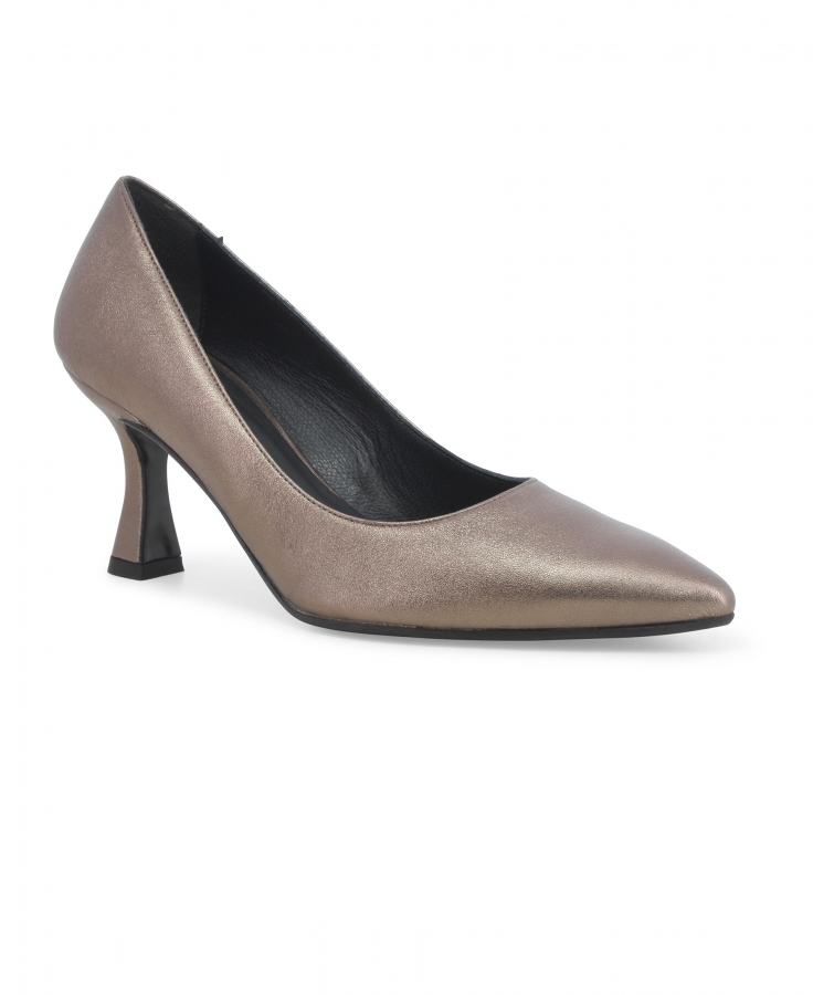 MELLUSO D5175W tortora scarpe donna decolletè pelle punta tacco