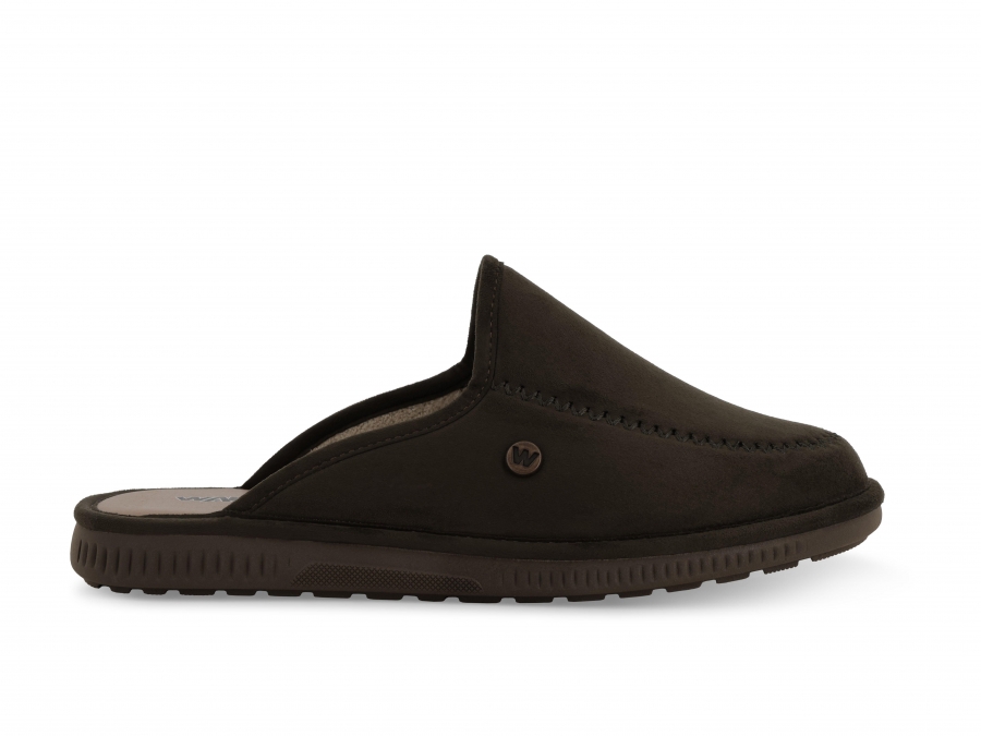 Pantofola uomo in camoscio verde pu305