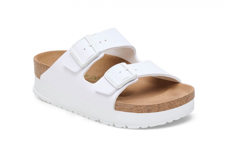 PAPILLIO vegan by Birk Arizona bianche ciabatte Donna platform scarpe vegane