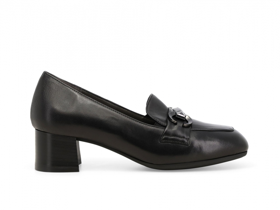 Mocassino donna in morbidissima pelle nero x5354