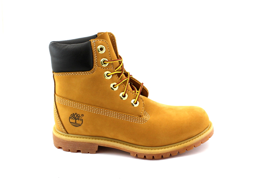 TIMBERLAND 10361 yellow giallo scarpe donna scarponcini pelle waterproof prem wheat lacci