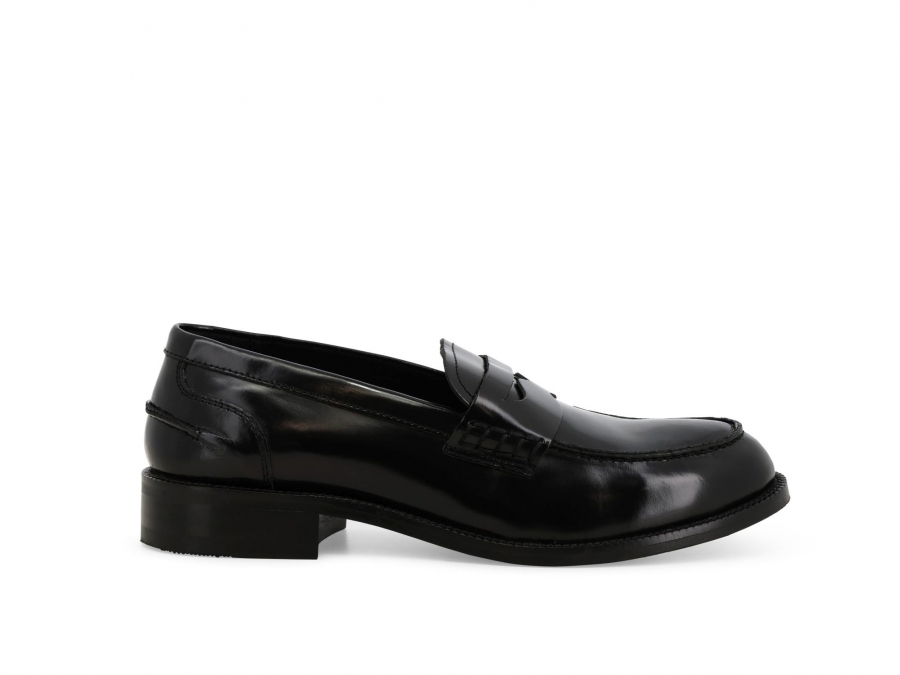 Mocassino donna in pelle nero k36048z