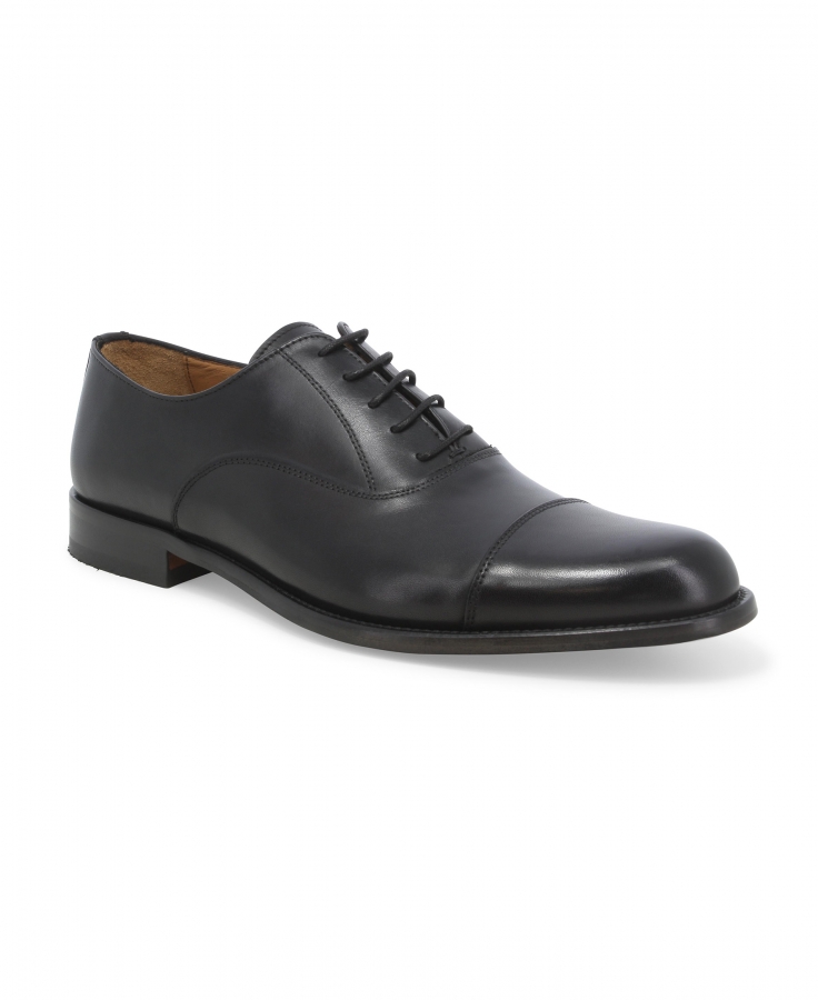 MELLUSO U90603 nero scarpe uomo elegante pelle liscia lacci cuoio