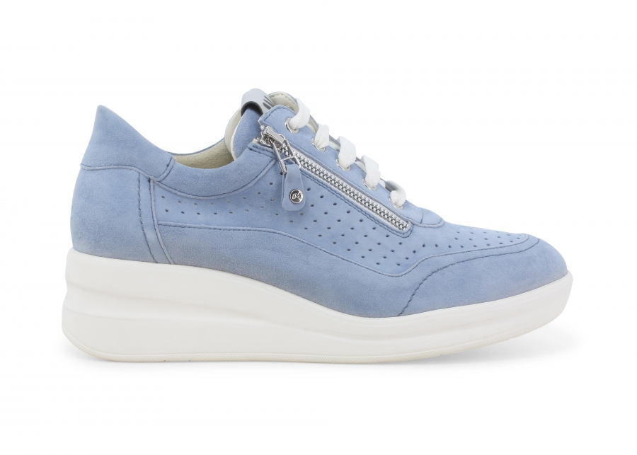 Sneakers donna in camoscio cielo r20250z