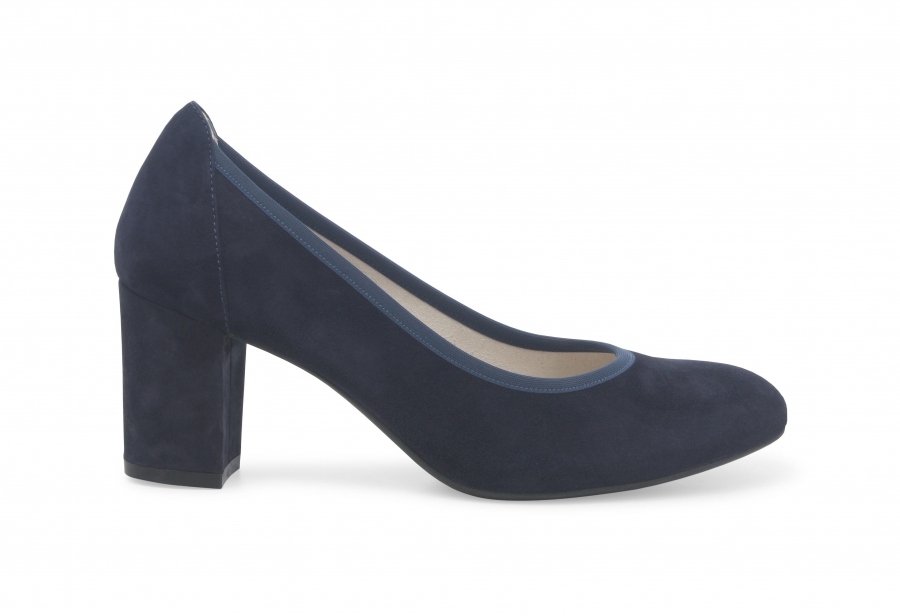 Décolleté donna in camoscio blu abyss d110z