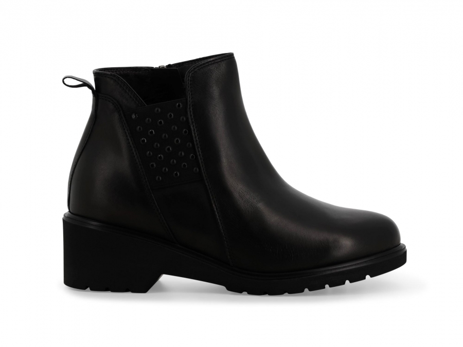 Stivaletto donna in pelle nero r35611z