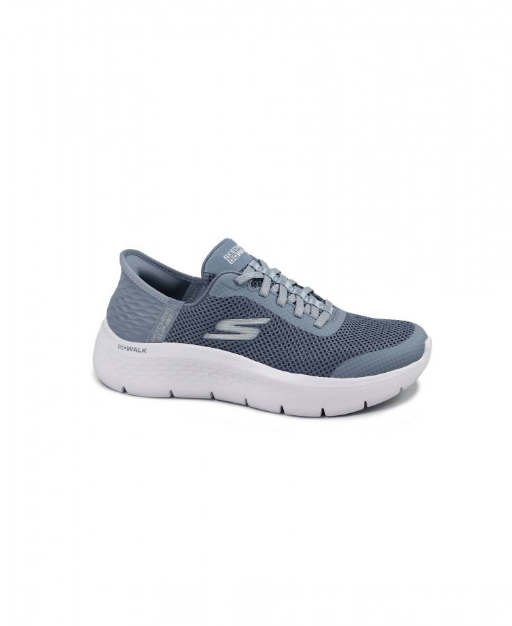SKECHERS 124836 GO WALK FLEX blu scarpe donna sneakers memory foam slip-ins VEGAN