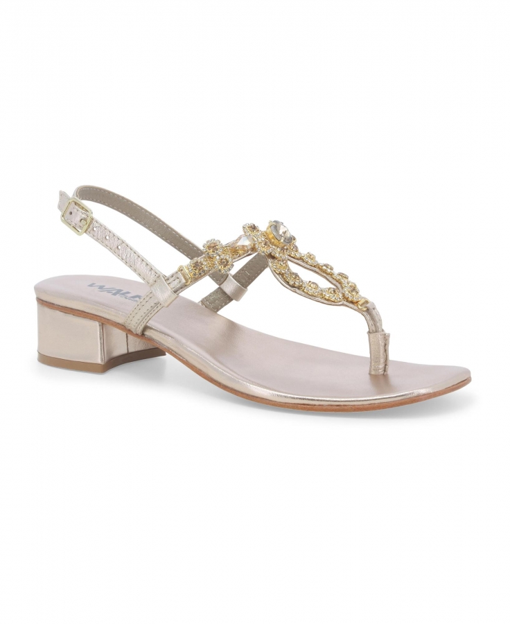 MELLUSO WALK K58019Z gold scarpe donna sandali tacco gioiello infradito