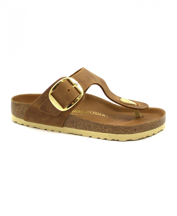 BIRKENSTOCK Gizeh Big Buckle 1018745 cognac marrone ciabatte donna infradito fibbia