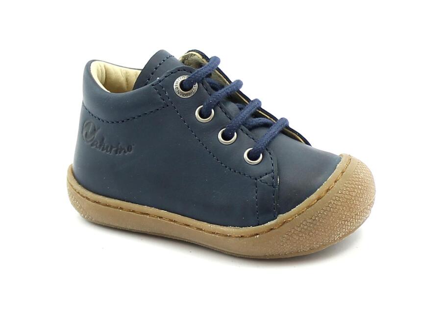 NATURINO COCOON 12889 navy blu scarpe bambino lacci pelle