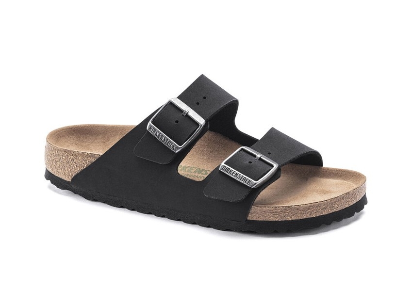 BIRKENSTOCK Vegan Arizona nero Unisex ciabatte doppia fascia