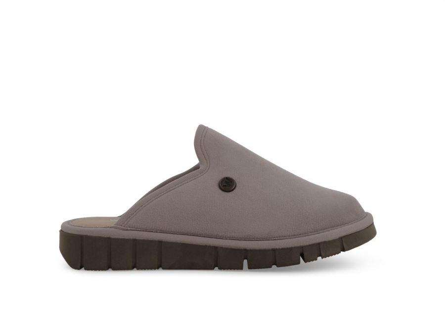 Pantofola donna in tessuto velluto beige pd527