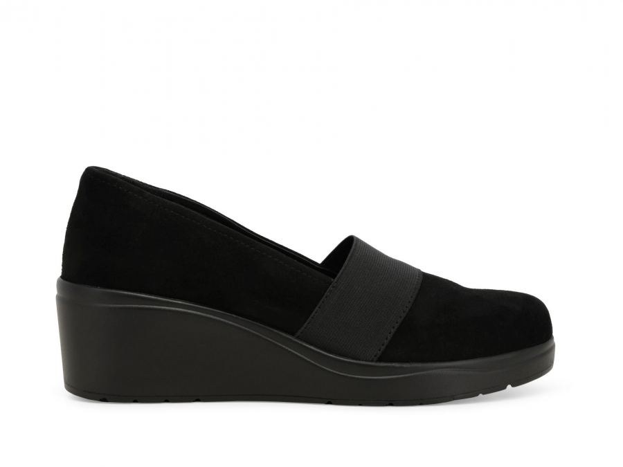 Mocassino donna in camoscio nero k53003z