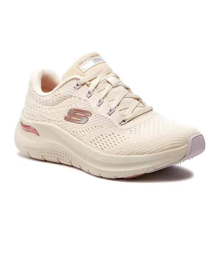 SKECHERS 150051 ARCH FIT natural multi bianco scarpe sneakers donna lacci vegan