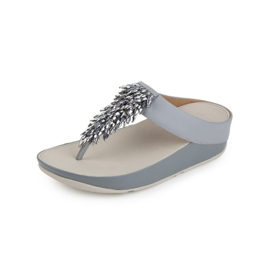 FitFlop RUMBA TM TOE-THONG SANDALS CRYSTAL DOVE BLUE es (size: 36)