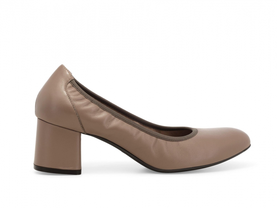 Décolleté donna in pelle acero d5096z