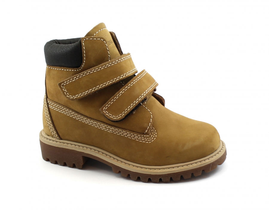 GRUNLAND MICH PO1349 ocra scarpe bambino scarponcini strappi pelle