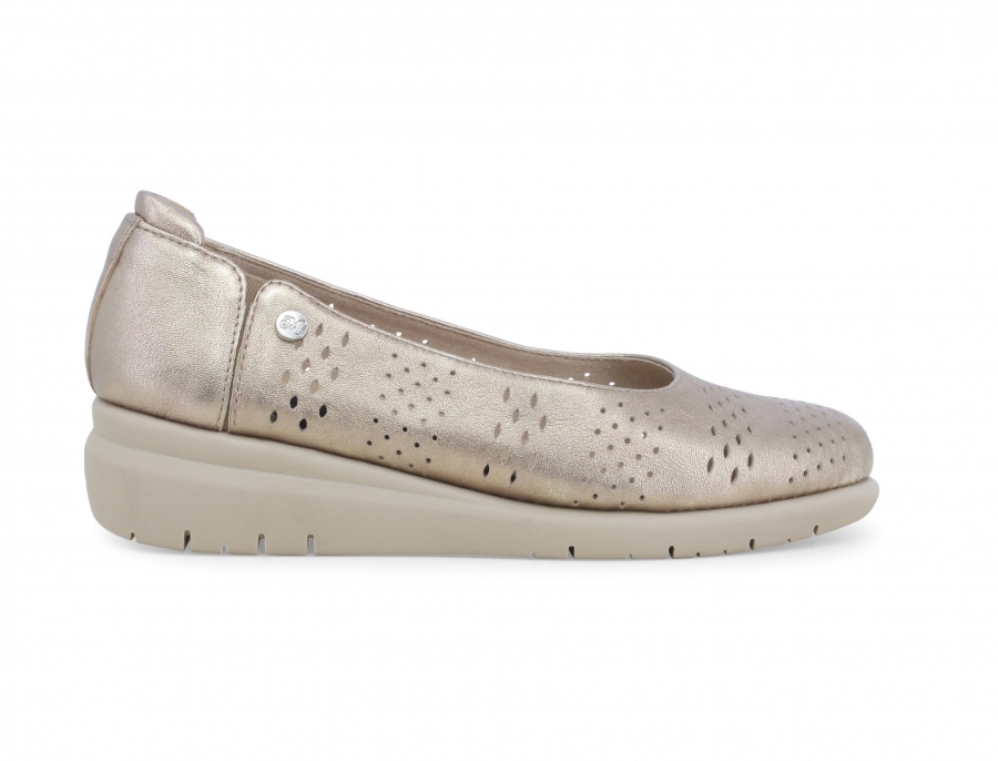 Décolleté donna in pelle platino k55398z