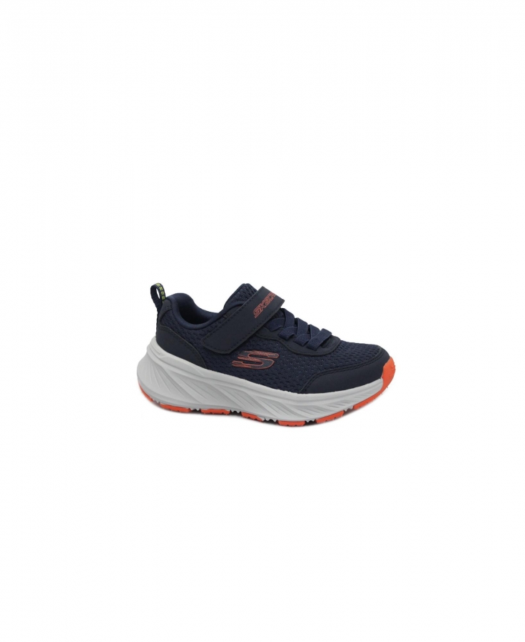 SKECHERS 404800L EDGERIDGE navy scarpe bambino tessuto strappo lacci elastici