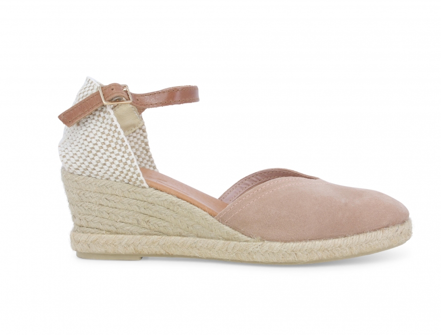 Espadrillas donna in tessuto carne 018206z