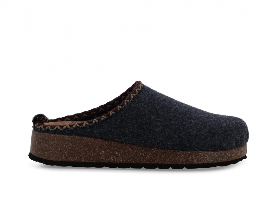 Pantofola donna in tessuto riciclato blu pd836z