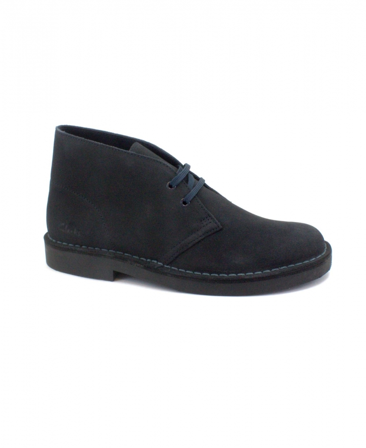 CLARKS DESERT navy suede blu scarpe uomo pedule polacchino pelle