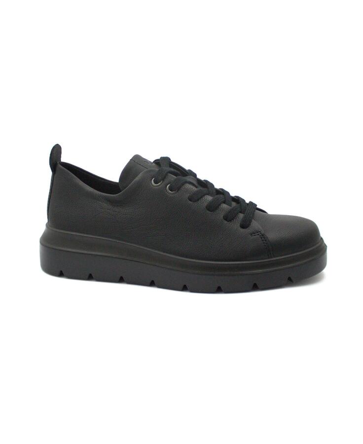 ECCO 216203 NOUVELLE black nero sneakers scarpe donna lacci pelle