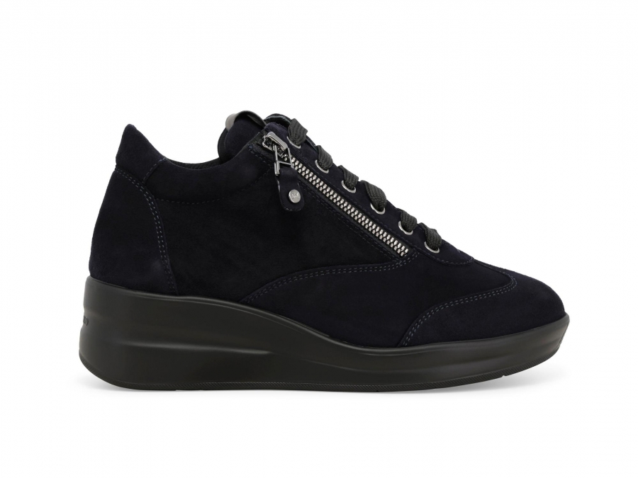 Sneakers donna in camoscio blu notte r25625z