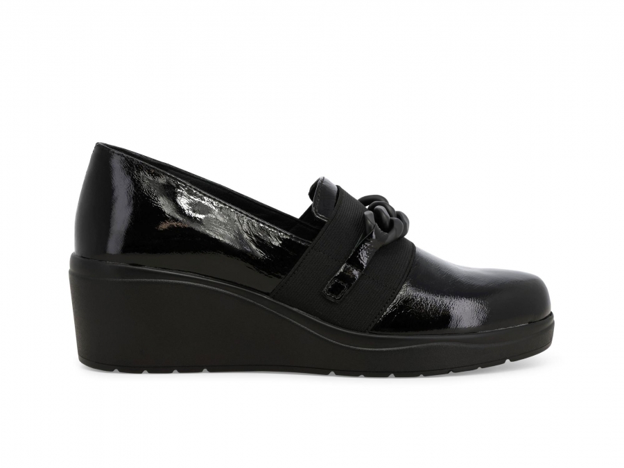 Mocassino donna in vernice nero k53004z