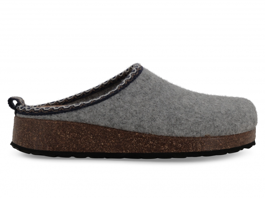 Pantofola donna in tessuto riciclato grigio pd836z