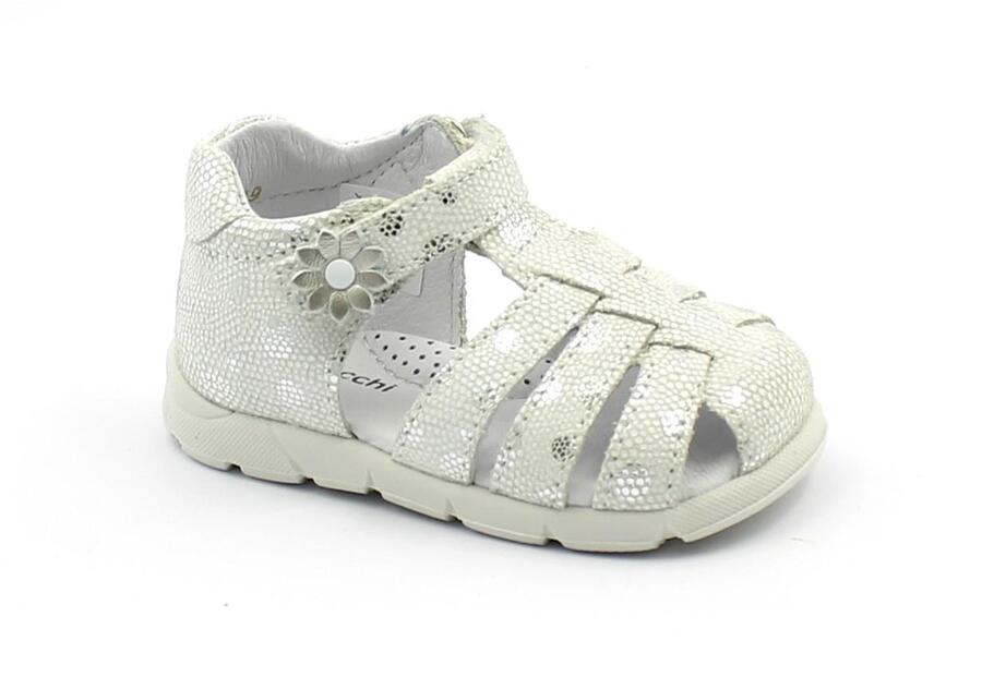 BALOCCHI 116184 OVER 23/24 vaniglia bianco scarpe sandalo bambina punta chiusa strappo