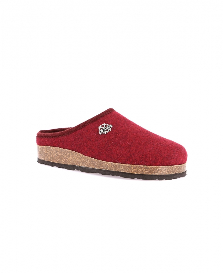 GRUNLAND SARA CB0169 bordo' ciabatte donna plantare feltro lana