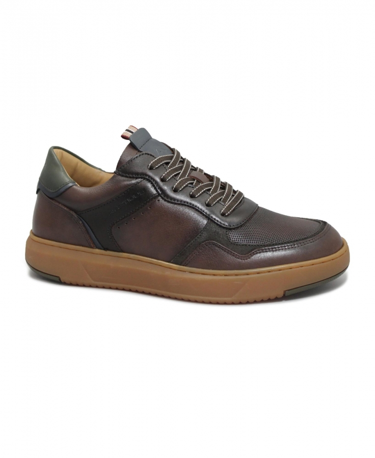 AMBITIOUS 14095B-7129AM testa di moro scarpe uomo sneakers lacci pelle