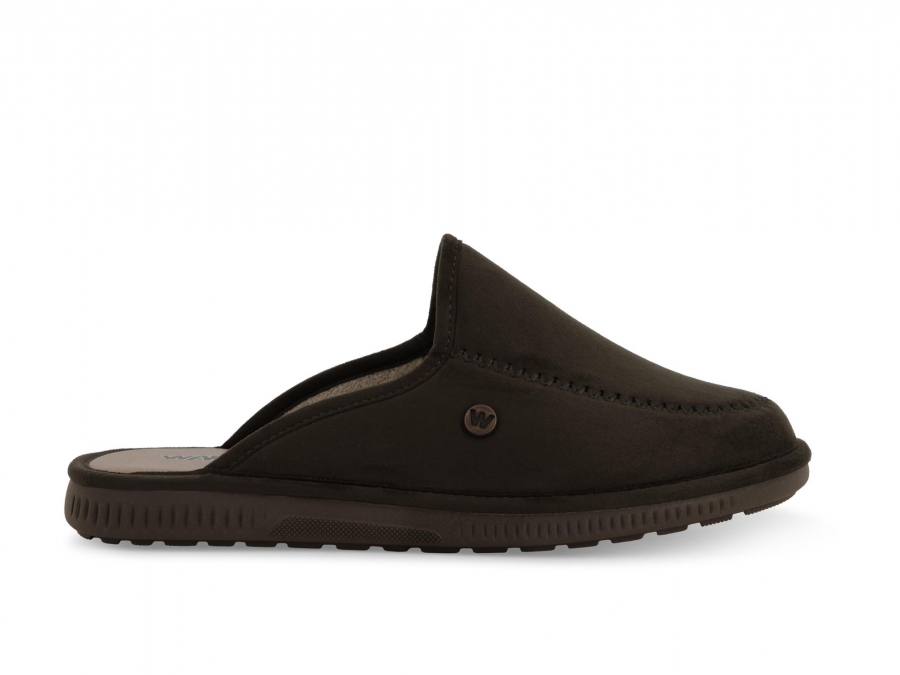 Pantofola uomo in camoscio verde pu305