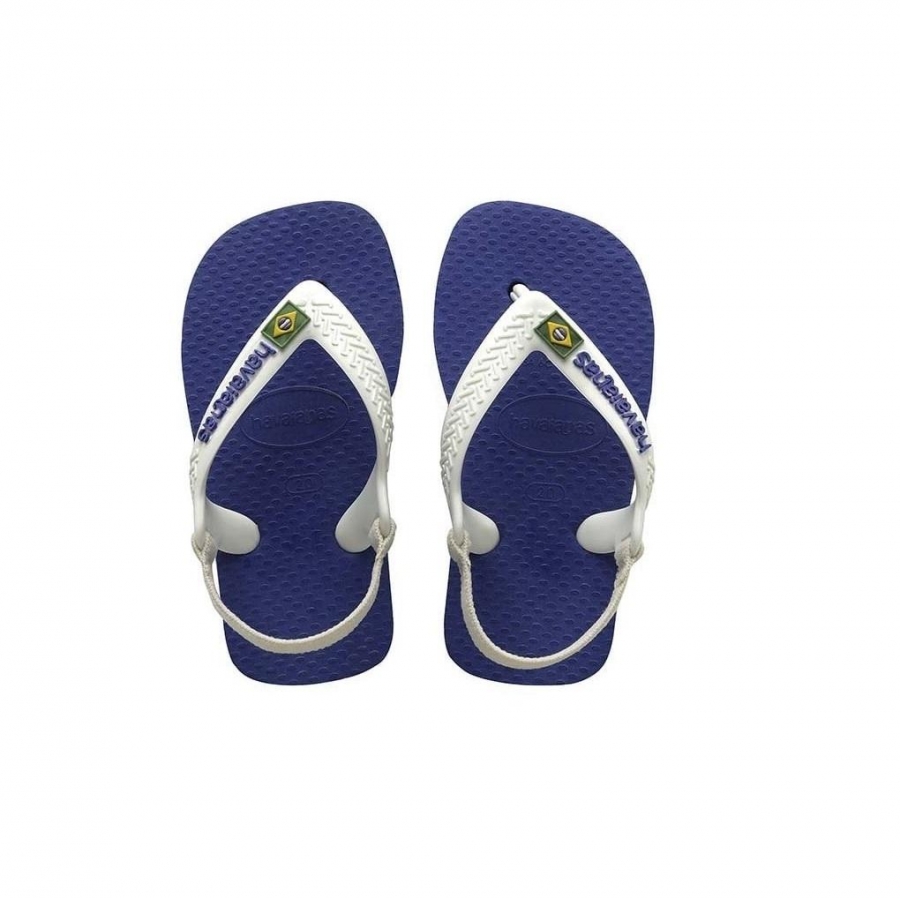 HAVAIANAS N B BRASIL LOGO CF 3587 marine/yellow ciabatte bambino infradito gomma elastico