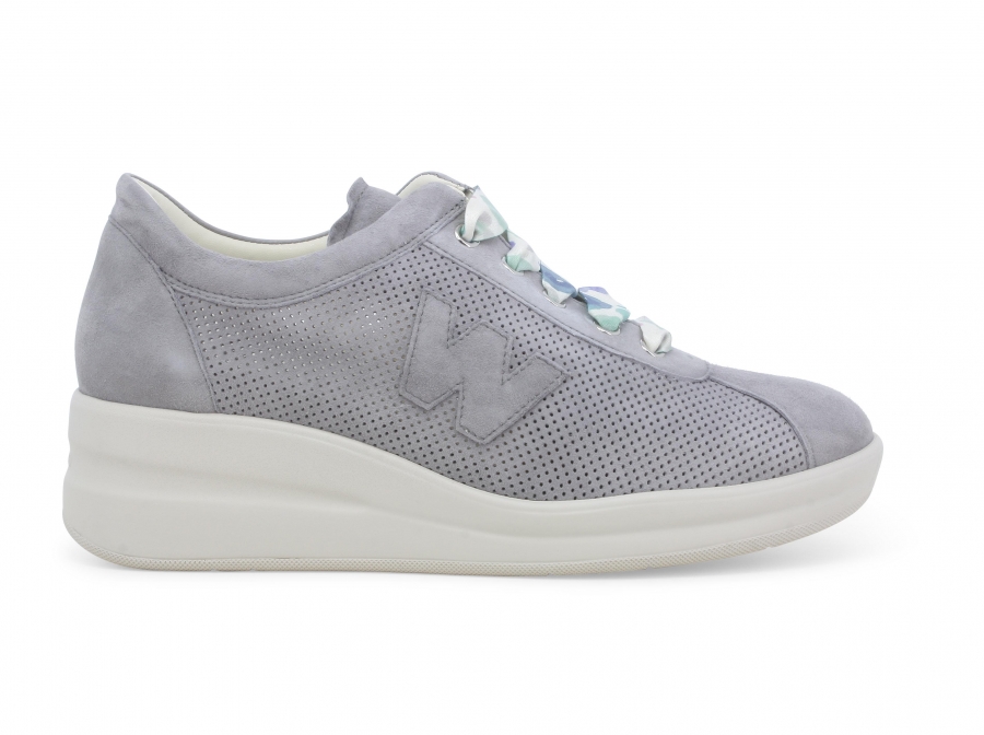 Sneakers donna in camoscio jeans r20245z