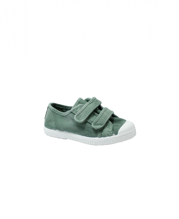 CIENTA 78777 24/33 albahaca verde scarpe bambino strappi tessuto cotone profumate