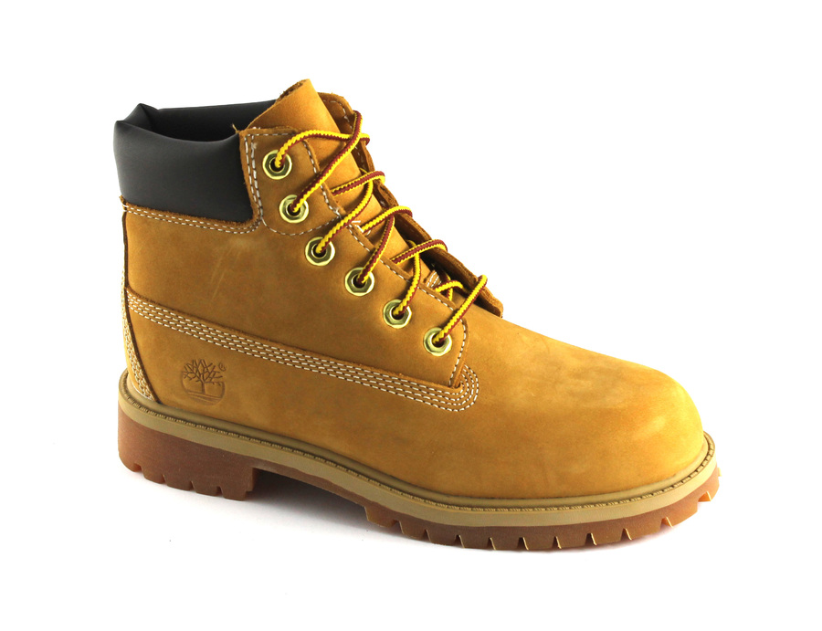 TIMBERLAND 12709 orange giallone scarpe bambino scarponcini 6in prem wheat lacci