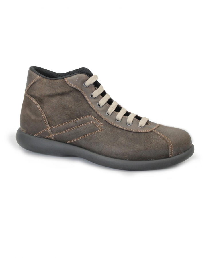 FRAU 27E8 BROWN RUSTIC marrone testa di moro scarpe uomo mid scarponcino pedula comfort pelle lacci