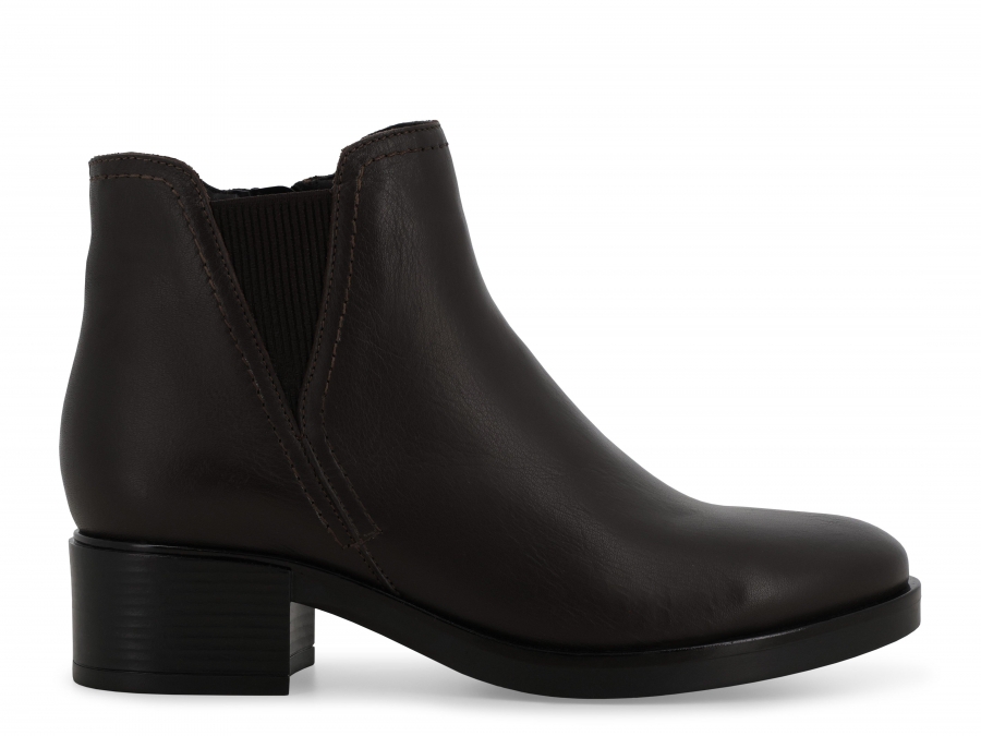 Stivaletto donna in pelle moro k91863z