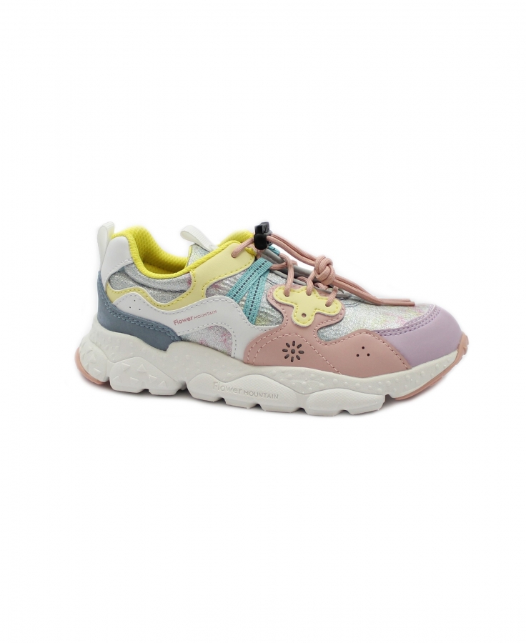 FLOWER MOUNTAIN YAMANO 15497 33/38 grey cipria celeste sneakers scarpe bambina vegan