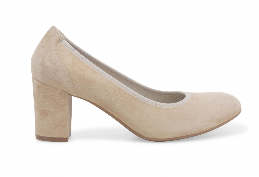 Décolleté donna in camoscio fondotinta d110z