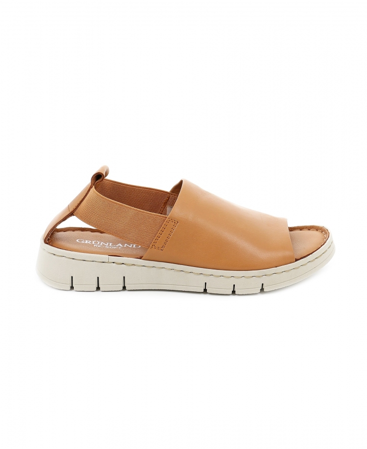GRUNLAND GITA SA1199 terra marrone scarpe donna sandali elastici re-soft
