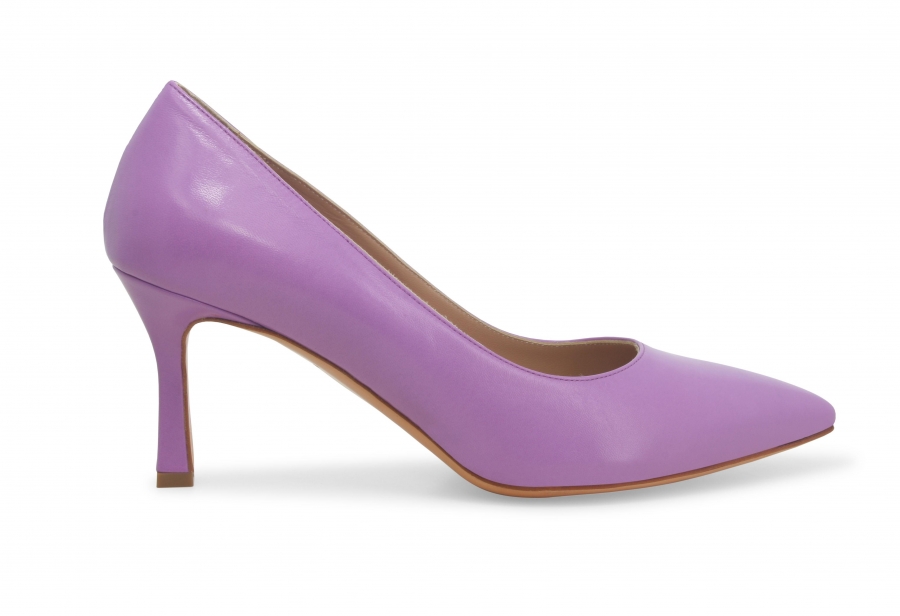 Décolleté donna in pelle lilla d160zv