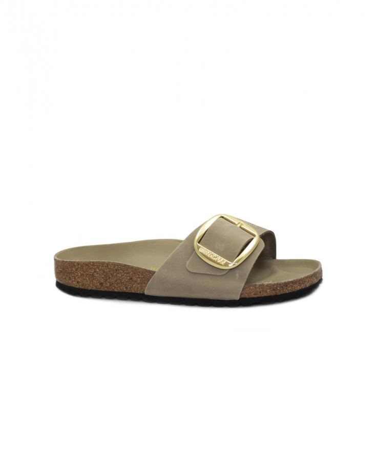 BIRKENSTOCK MADRID BIG BUCKLE 1030467 tabacco brown ciabatte pelle donna fibbia