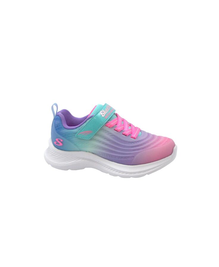 SKECHERS 303397L JUMPSTERS 2.0 turquoise multi rosa azzurro scarpe bambina sneakers strappo elastico