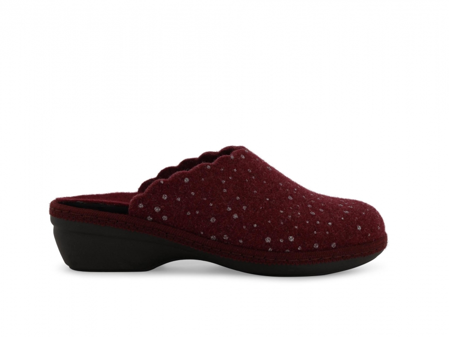 Pantofola donna in tessuto bordo pd306z
