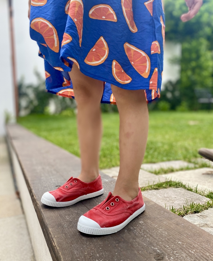 CIENTA 70997 02 22/34 rojo rosso scarpe bambina elastico tessuto slip on profumata