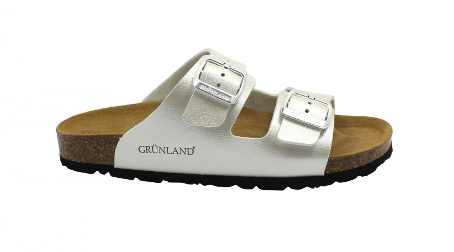 GRUNLAND SARA CB2425 perla ciabatte donna anatomiche fibbie